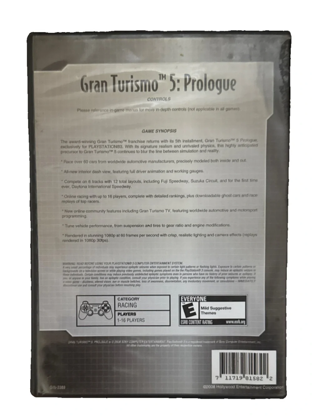Gran Turismo 5 Prologue Sony PS3 Game & Manual
